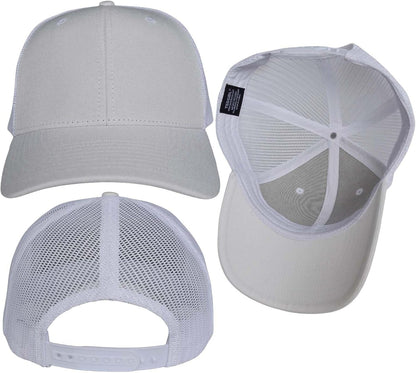 2 Pack Snapback Trucker Baseball Hats Mesh Back Adjustable Blank Ball Caps for Men Women
