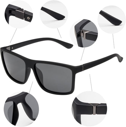Men'S Sports Polarized Sunglasses Square Frame Glasses NP1007