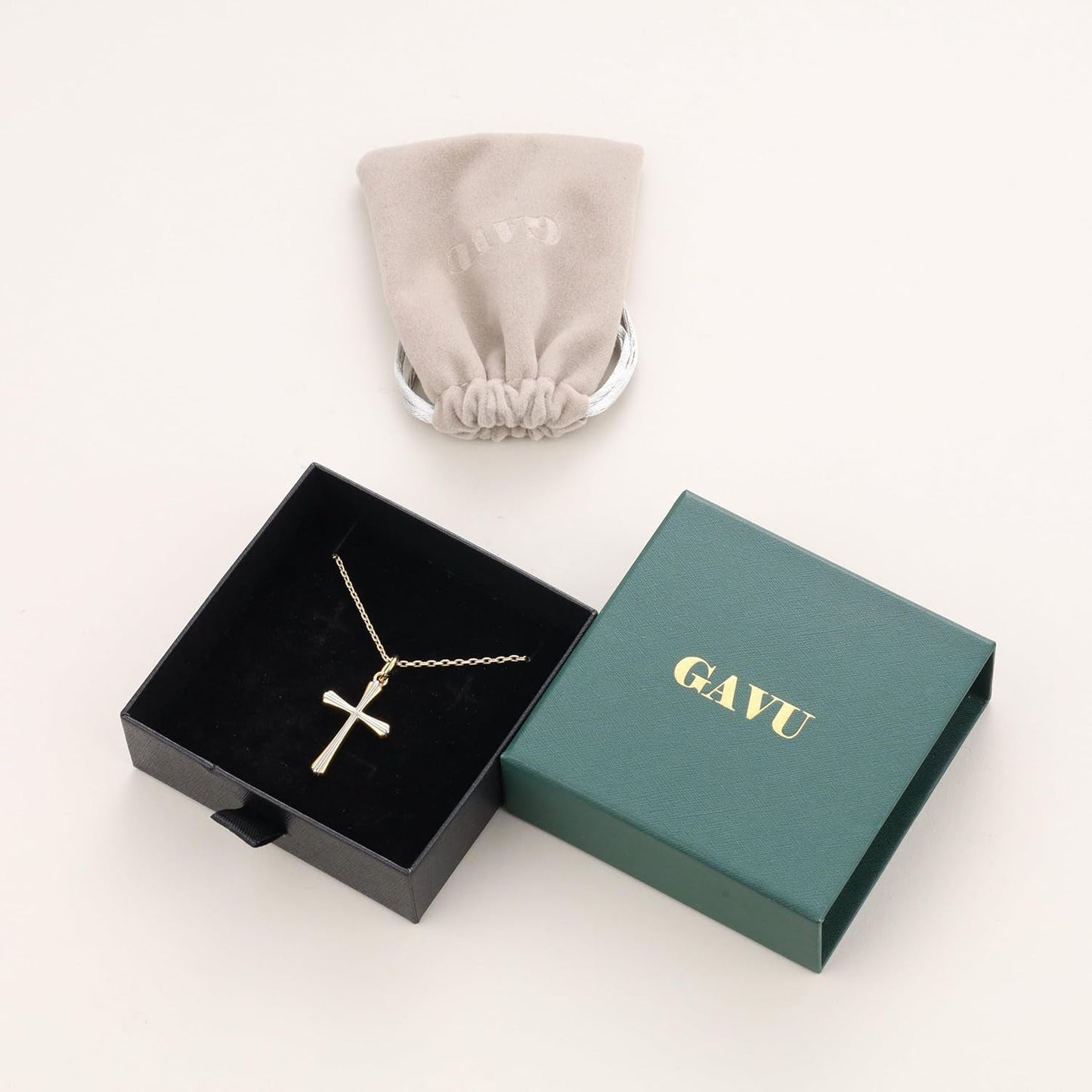 18K Gold Plated Stainless Steel Cross Necklace for Women, Dainty Cross Pendant Confirmation Necklace