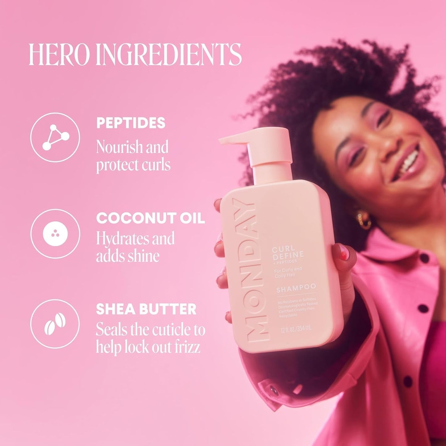 Curl Define Conditioner 12Oz, Nourishing Curls, Coconut Oil, Shea Butter, Enhancing Shine and Strengthening Hair