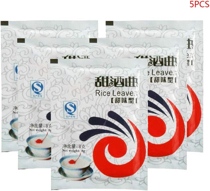 5 Packs Chinese Sweet Rice Wine Fermentation Starter Leaven Powder Making Home as Shown