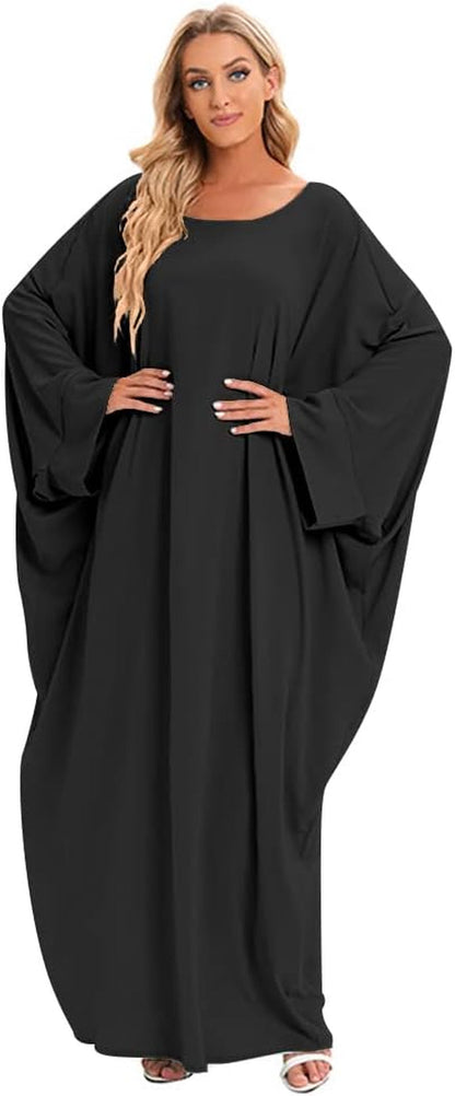 Muslim Dress for Women Pakistani Kaftan Abaya Robe + Hijab Arabic Islamic Prayer Clothes Dubai Outfits - WORLD TIME VISITS