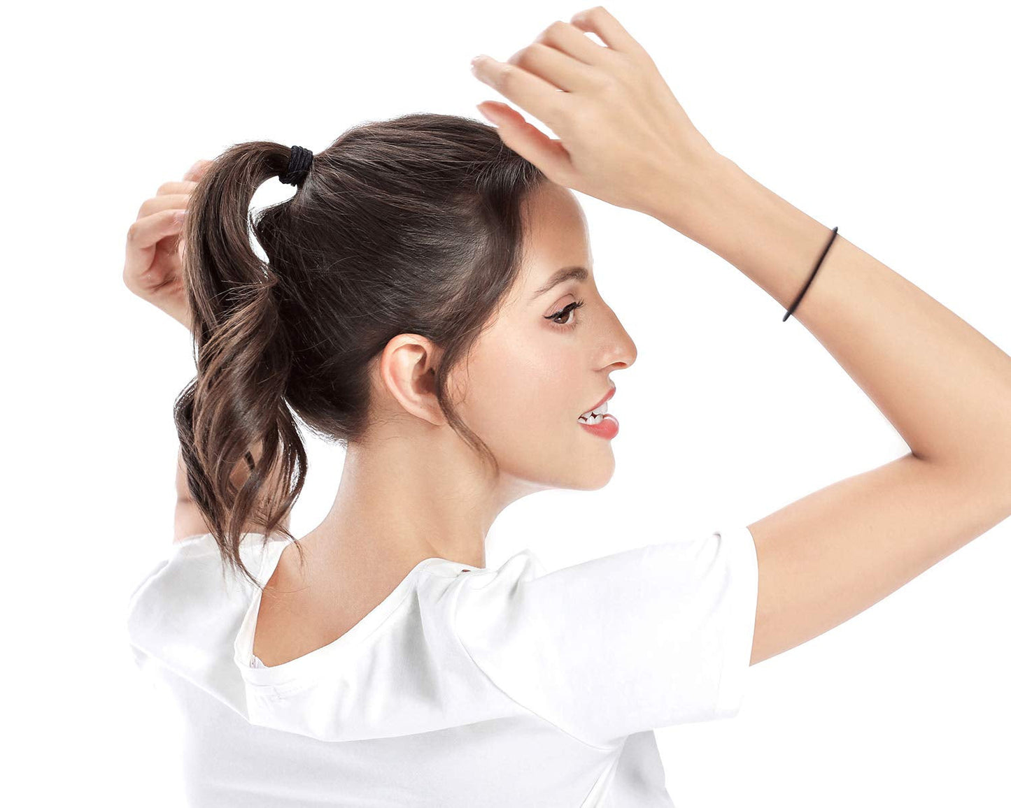 Hair Ties for Thick Hair, 4 Mm (0.16 Inch) Thick, 170 Mm (6.7 Inches) Long, No Metal Elastics, Big Hair Bands, 72 Count