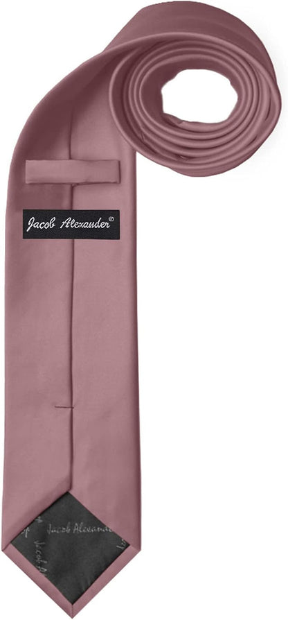 Men'S Extra Long Solid Color Tie - WORLD TIME VISITS
