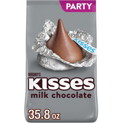 KISSES Milk Chocolate Candy Party Pack, 35.8 Oz - WORLD TIME VISITS