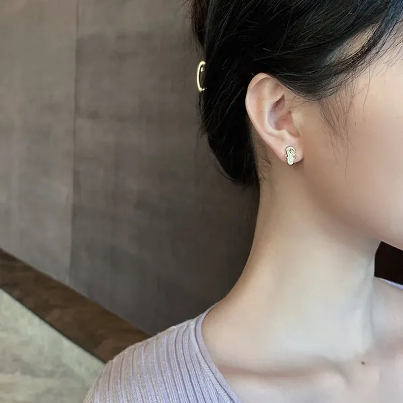 2021 Woman New Creative Mini Shoes Gold Stud Earrings Fashion Jewelry