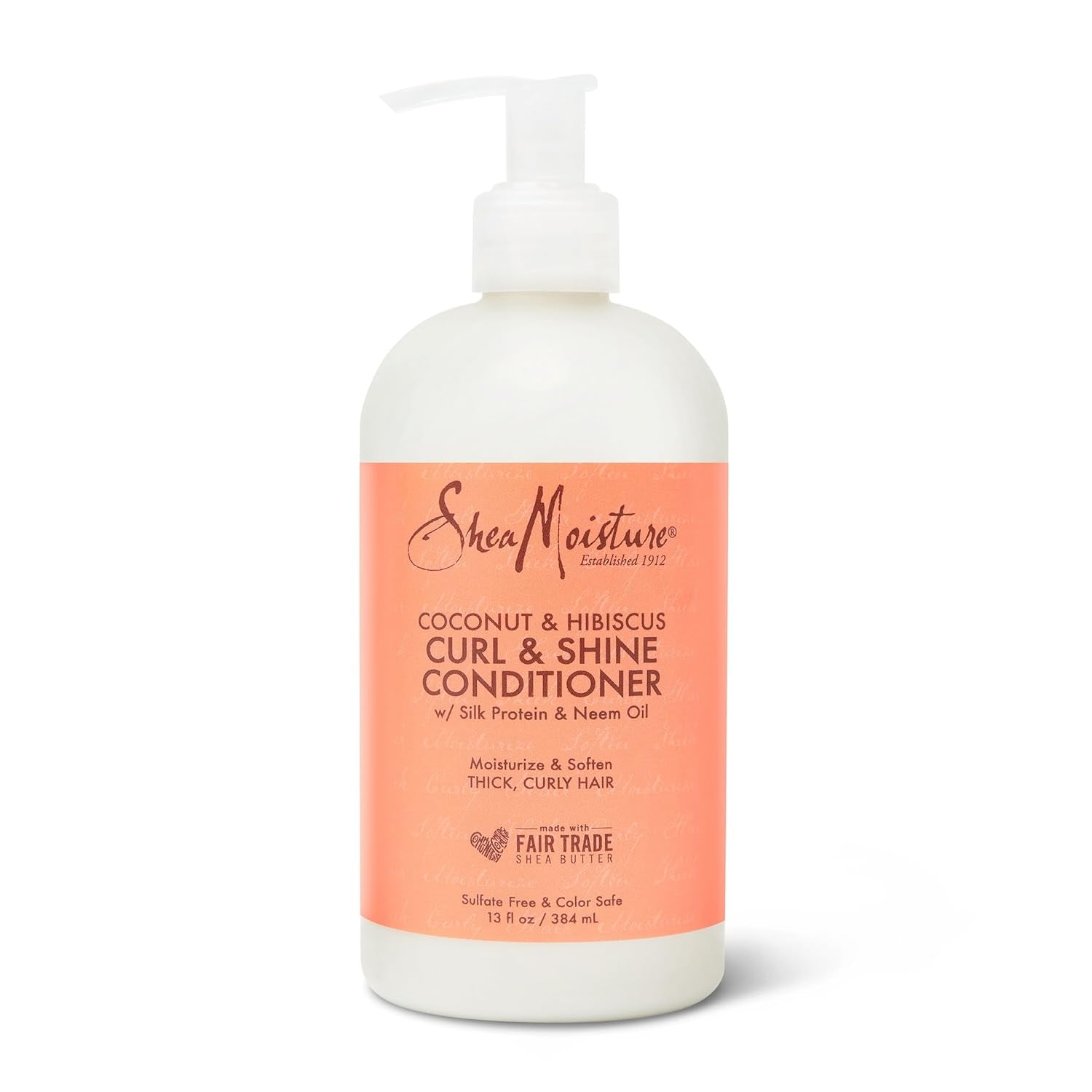 Curl & Shine Conditioner Coconut & Hibiscus, for Thick, Curly Hair to Moisturize & Soften, 13 Oz - WORLD TIME VISITS