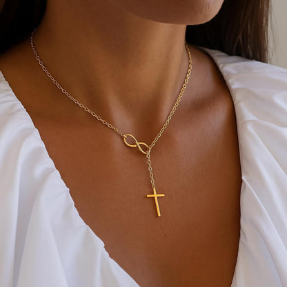 14K Gold Cross Necklace for Women Gold Necklace for Women Crucifix Chain Necklace Dainty Gold Chain