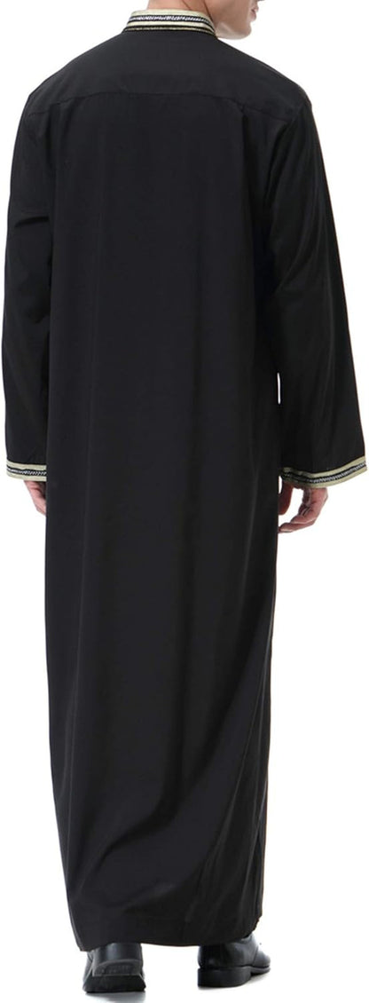 Islamic Mens Clothing Kaftan Maxi-Muslim Male Shirt Long Sleeve Abaya Dubai Cotton…