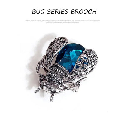 Crystal Insect Brooch Beetles Brooches Pin Fashion Brooch For Women Pins Scarf Clip Jewelry Broach Bouquet