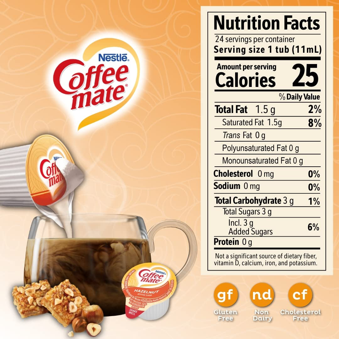 Nestle Coffee Mate Hazelnut Liquid Coffee Creamer Singles