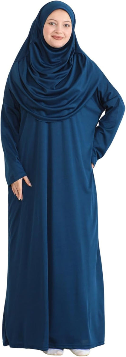 Muslim Dress for Women with Hijab, Abaya, Instant Prayer Clothes Set, Islamic Wear, Dubai Kaftan Jilbab Burqa