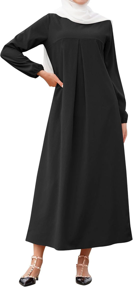 Abay for Women Shiny Self Tie Modest Muslim Dress Ramadan Eid Prayer Clothes Dubai Islamic Jalabiya Arabian Jilbab