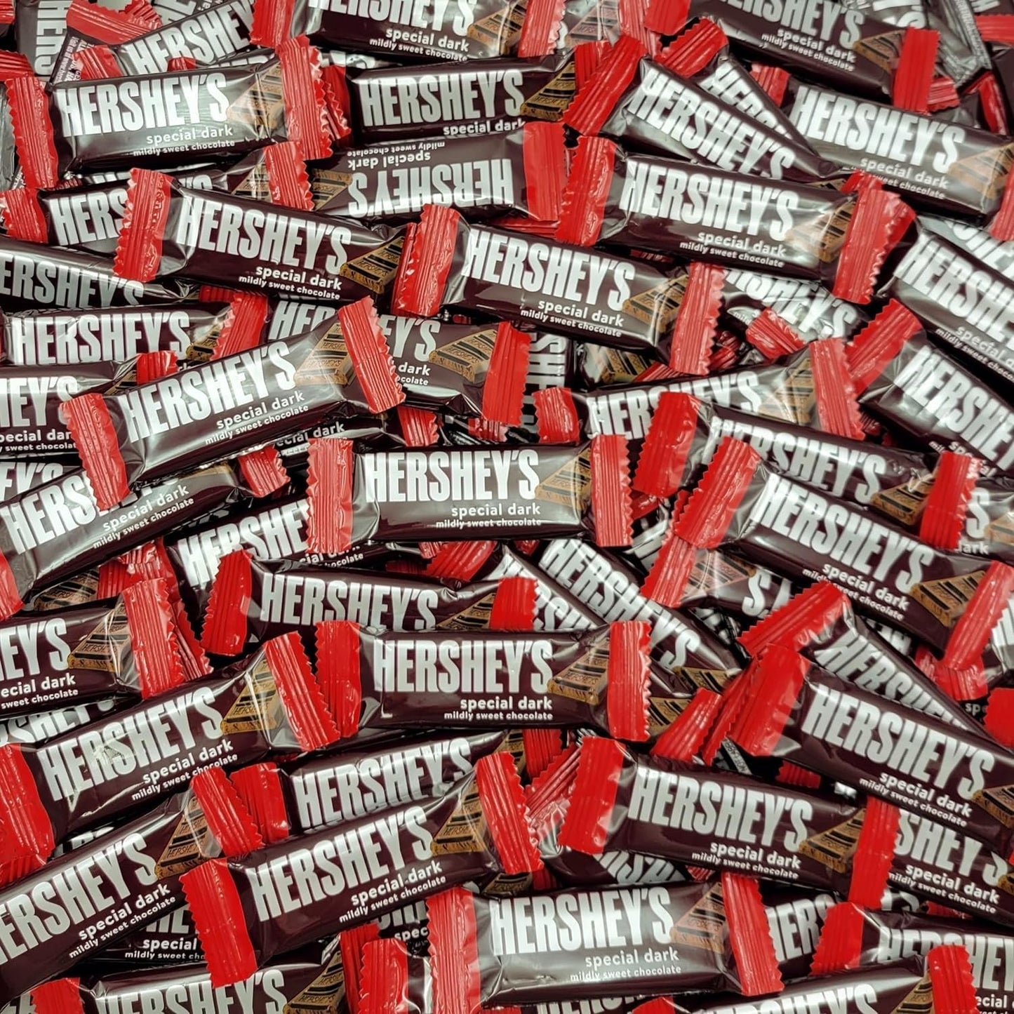 Hersheys Special Dark Mildly Sweet Chocolate Candy – Snack Size Special Dark Chocolate Candy Bar – Individually Wrapped – Bulk Candy Pack - 1 Pound (Pack of 1)
