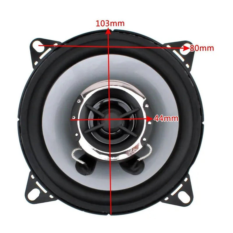 2Pcs 4 Inch 10Cm 150W Dual-Cone Car Coaxial Horn Audio Music Stereo Full Range Frequency Hifi Speakers Non-Destructive Installation - WORLD TIME VISITS