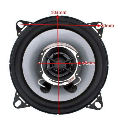 2Pcs 4 Inch 10Cm 150W Dual-Cone Car Coaxial Horn Audio Music Stereo Full Range Frequency Hifi Speakers Non-Destructive Installation - WORLD TIME VISITS