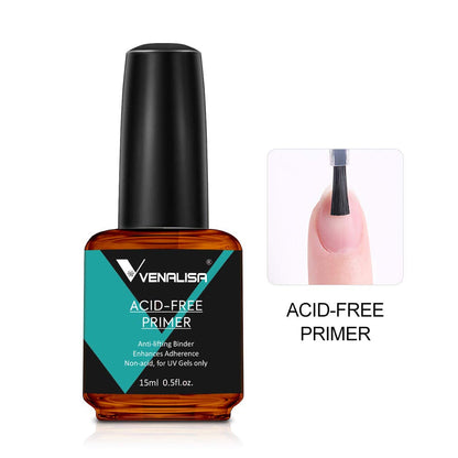 VENALISA 15Ml Gel Nail Polish, Acid-Free Primer & Nail Prep Dehydrate Nail Gel Polish Nail Art Starter Manicure Salon DIY at Home, 0.53 OZ