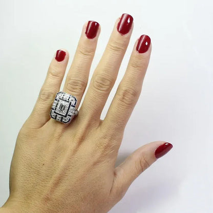 Antique Art Deco Purple Amethyst Ring