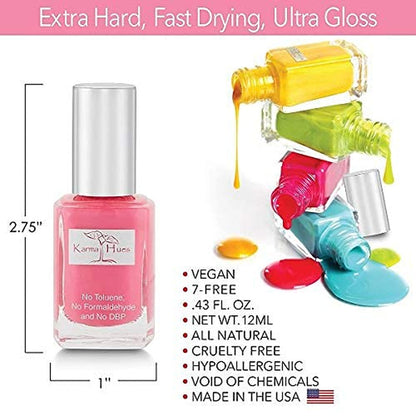 Natural Nail Polish-Non-Toxic Nail Art, Vegan and Cruelty-Free Nail Paint (Beachy Chic)