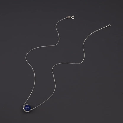 925 Sterling Silver Chain Simple Healing Crystal Necklace