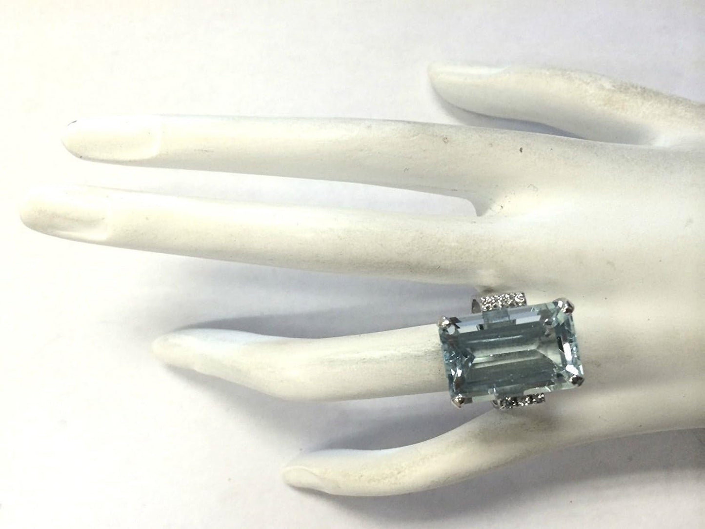 DOCCESTU Vintage Fashion Women 925 Silver Aquamarine Gemstone Ring Engagement Wedding Jewelry Size 5-11