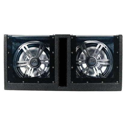 SA-PGSV10LED - Dual 10 Inch Vented 1000 Watt Car Audio Subwoofer Box with LED Lights & Plexiglass Window - WORLD TIME VISITS