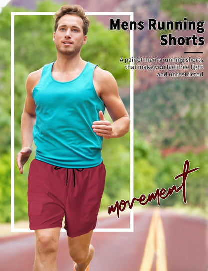 2 Pack Mens Athletic Shorts 5 Inch Inseam Workout Gym Running Shorts for Men Quick Dry Lightweight Summer Shorts