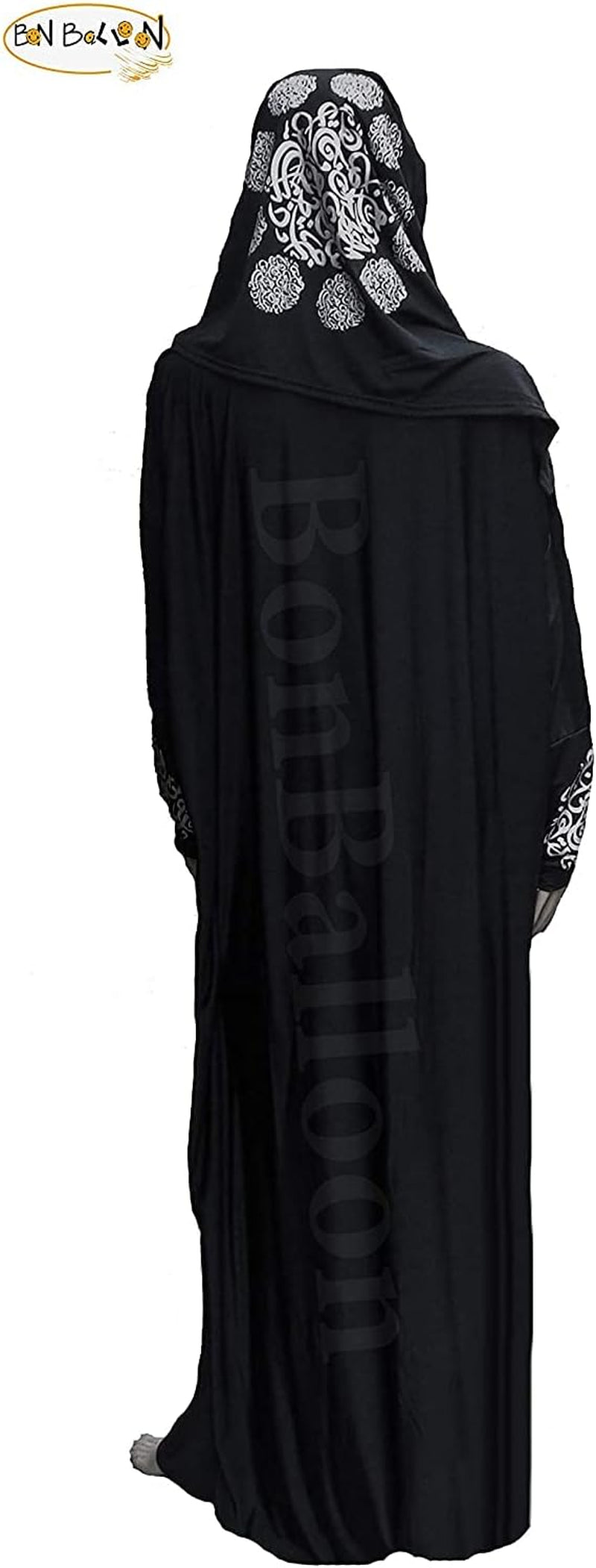 Women'S One Piece Isdal Izdal Muslim Islamic Islami Islam Prayer Overhead Dress Modest Outfit Clothing Hijab Scarf Abaya Galabeya Gilbab Kaftan Robe Attire ( Black ) X-Large