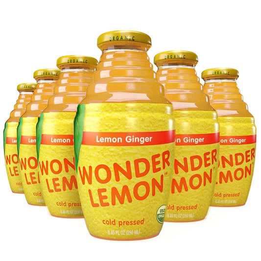 Organic Lemon Ginger Cold Pressed Juice, 8.45Oz (6 Pack)