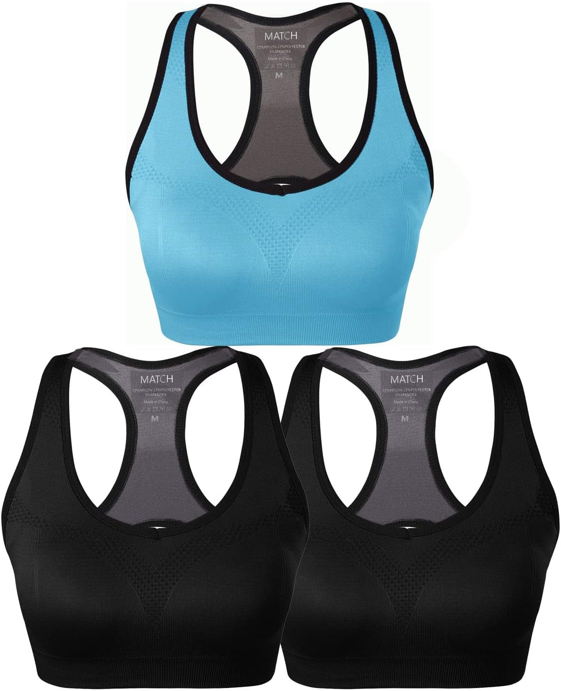 Racerback Sports Bras for Women – Padded Seamless Strappy Workout Tops for Yoga Gym Runing Fitness Sports Bras - WORLD TIME VISITS