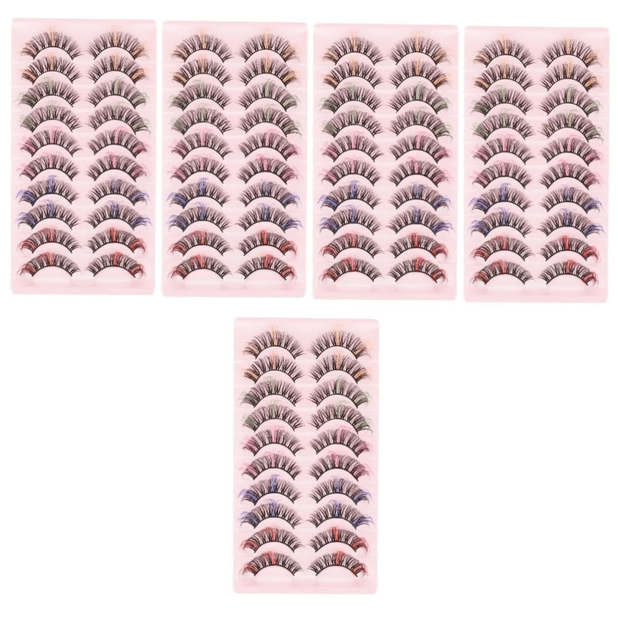 50 Pairs Dd Volume False Eyelashes Cosmetic Eyelashes Fake Eyelashes Natural Look Fake Eyelash for Women Natural Eyelashes Eyelash Extension Colored Eyelashes Girl Curly Extend - WORLD TIME VISITS
