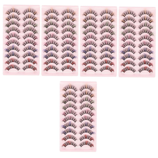 50 Pairs Dd Volume False Eyelashes Cosmetic Eyelashes Fake Eyelashes Natural Look Fake Eyelash for Women Natural Eyelashes Eyelash Extension Colored Eyelashes Girl Curly Extend - WORLD TIME VISITS