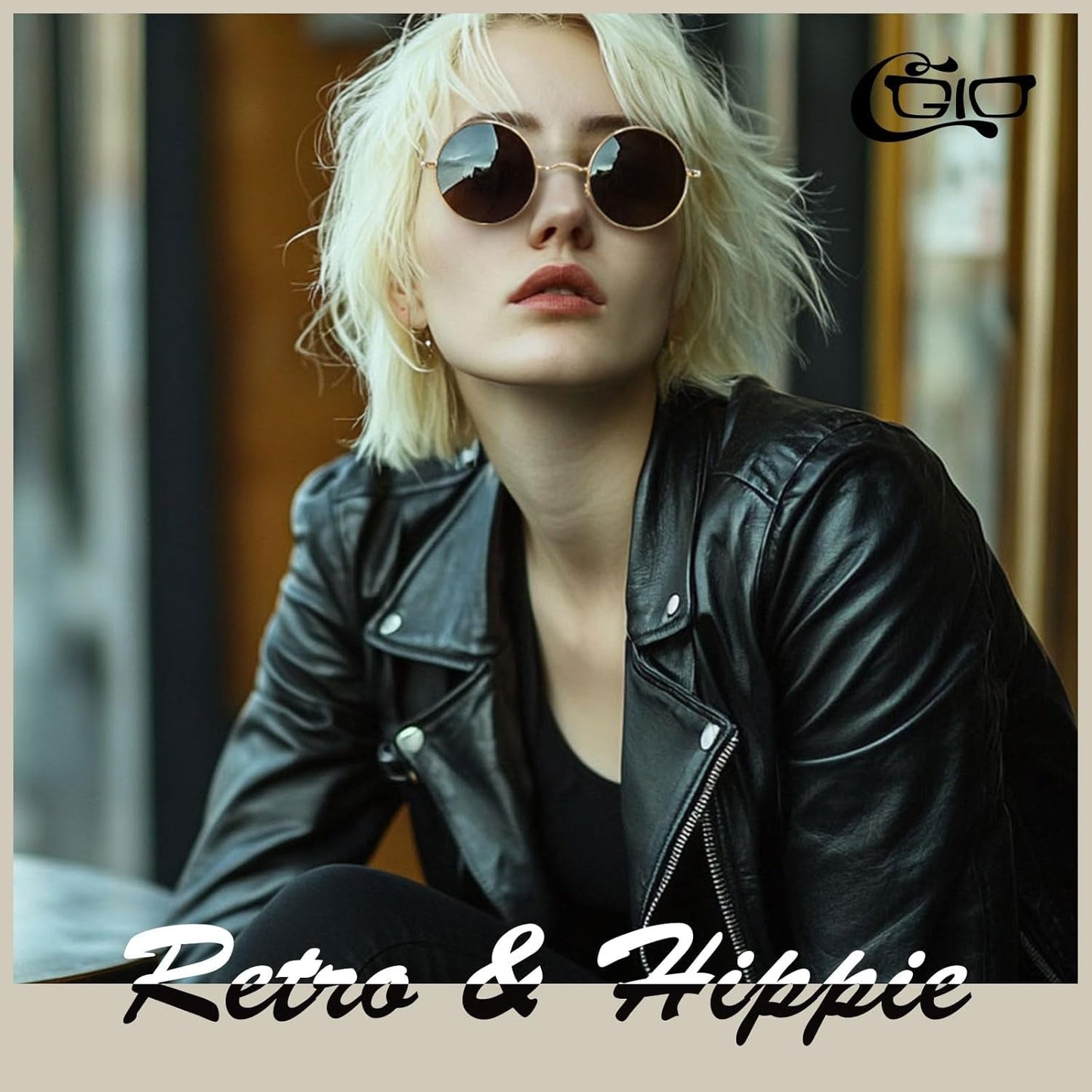 Retro round Polarized Sunglasses Mens Womens Circle Metal Hippie Shades UV400 Protection E01