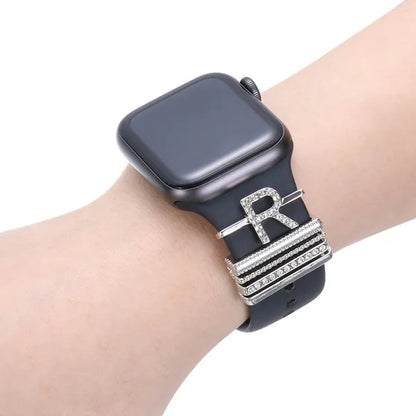 For Apple Watch Band Metal Charms Decorative Ring Diamond Ornament Smart Watch Strap for Iwatch Bracelet Watch Band Ornament
