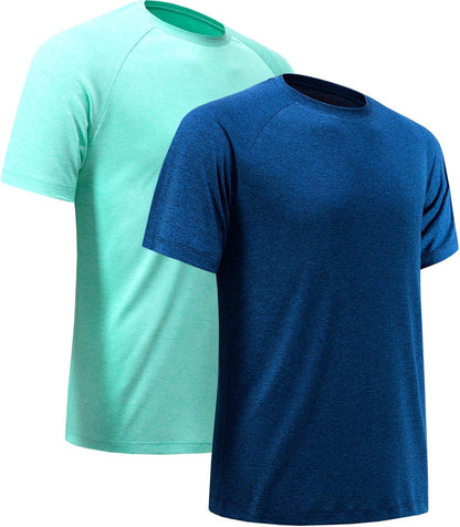 Workout Shirts for Men Short Sleeve Quick Dry Athletic Gym Active T Shirt Moisture Wicking - WORLD TIME VISITS