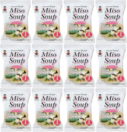 Freeze Dried Authentic Soup Miso, 0.27 Ounce (Pack of 12) - WORLD TIME VISITS