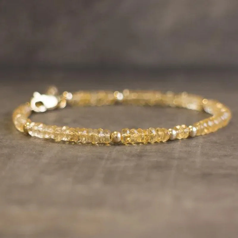 Citrine Bracelet Sterling Silver or Gold Filled, Natural Citrine Jewelry, Gemstone Bracelet