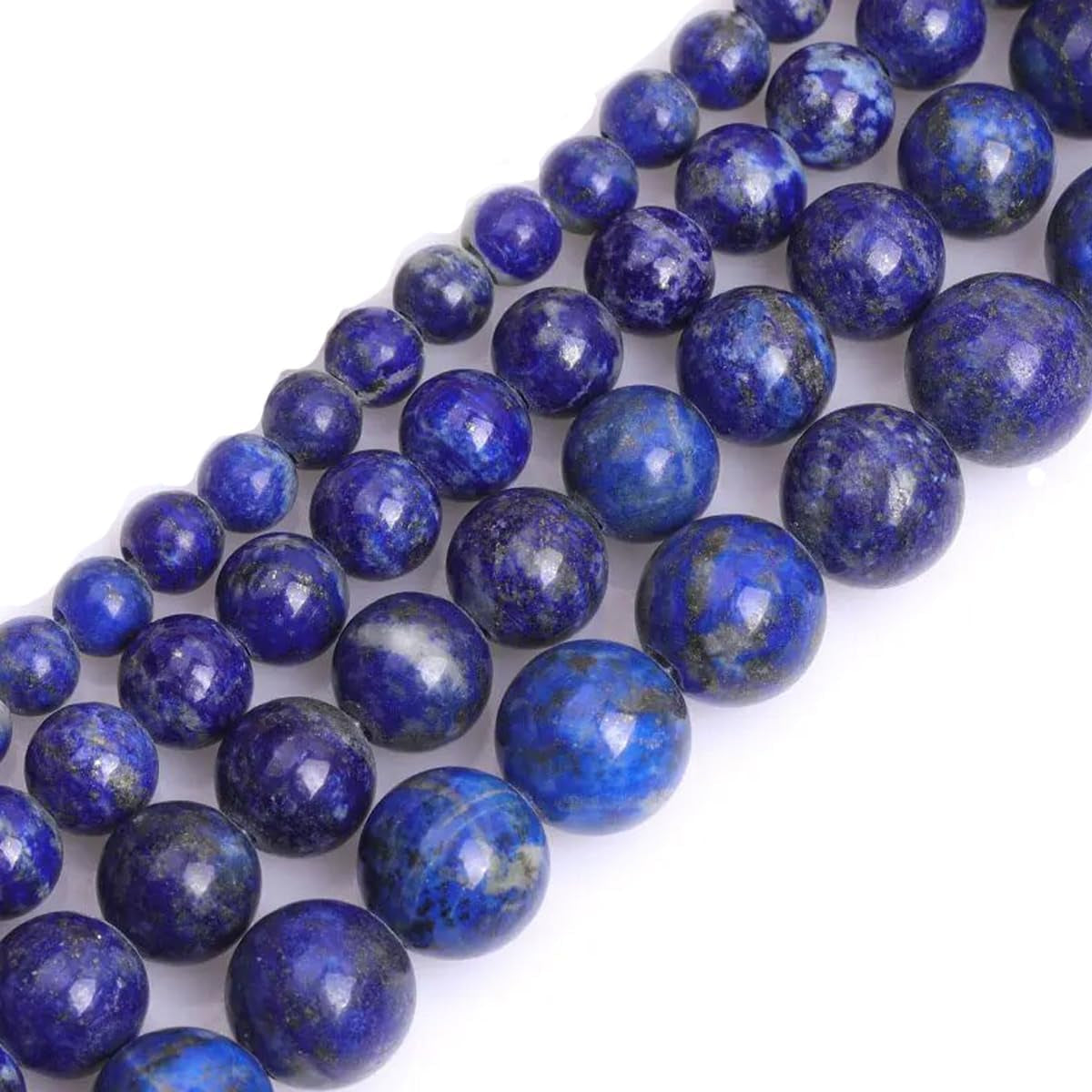 45Pcs 8Mm Natural Lapis Lazuli Stone Beads round Loose Gemstone Beads for Jewelry Making Strand 15 Inch