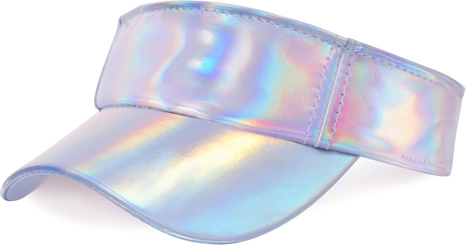 1 Piece of Sport Wear Athletic Visor Sun Sports Visor Hat Laser Visor Adjustable Cap for Women and Men (One Size) - WORLD TIME VISITS