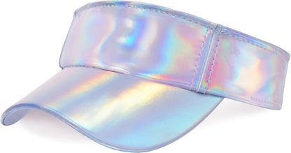 1 Piece of Sport Wear Athletic Visor Sun Sports Visor Hat Laser Visor Adjustable Cap for Women and Men (One Size) - WORLD TIME VISITS