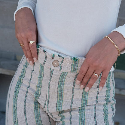 18K Gold Vermeil Delicate Tiny White Pearl Ring