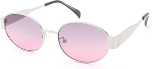 Retro Oval Sunglasses for Women Men - Fashion Sun Glasses - Rectangle Metal Frame Shades