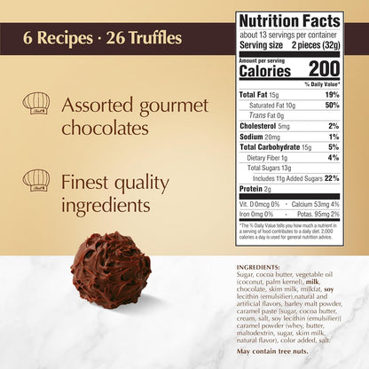 Gourmet Chocolate Truffles Gift Box, Easter Chocolate Candy, 26 Count, 14.7 Oz. Box
