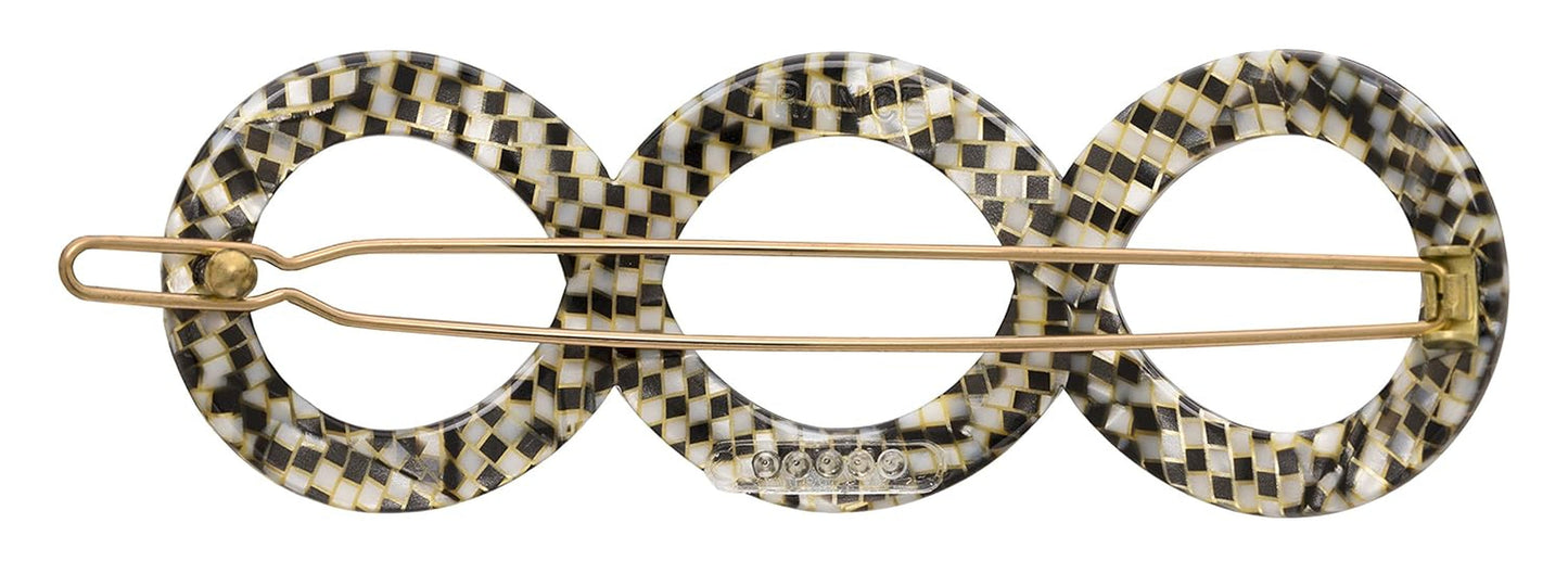 Triple Circle Tige Boule Barrette - Opera Silver