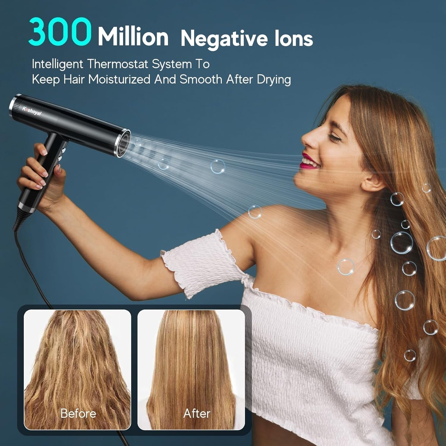 Professional High Speed Hair Dryer, Ionic Hair Dryer 110,000 RPM Brushless Motor for Fast Drying,1600W Low Noise Blow Dryer, Portable Hair Dryer for Travel Home Gift (Black) - WORLD TIME VISITS