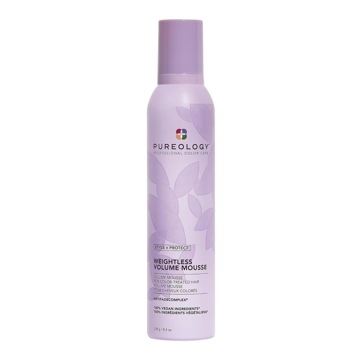 Pureology | Clean Volume Weightless Mousse | All-Day Root Lift | for Fine, Color Treated Hair | Vegan
