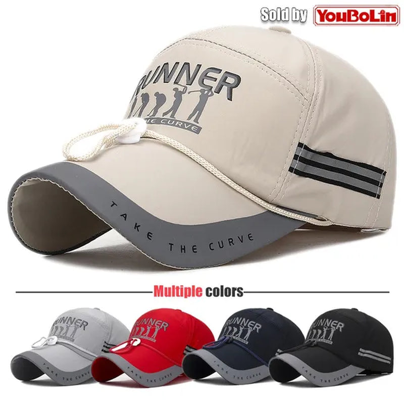 Extended Brim, Quick Drying Fabric, Reflective Strip and Windproof Rope, Outdoor Sport Baseball Cap. New Fashion Casual UV Proof Snapback Hats Suitable for Mountaineering and Fishing in Summer - WORLD TIME VISITS
