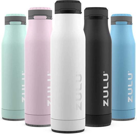 Ace Vacuum Insulated Stainless Steel Water Bottle with Chug Spout, Leak-Proof Locking Lid and Removable Base for School, Backpack, Sports, Gym, Travel