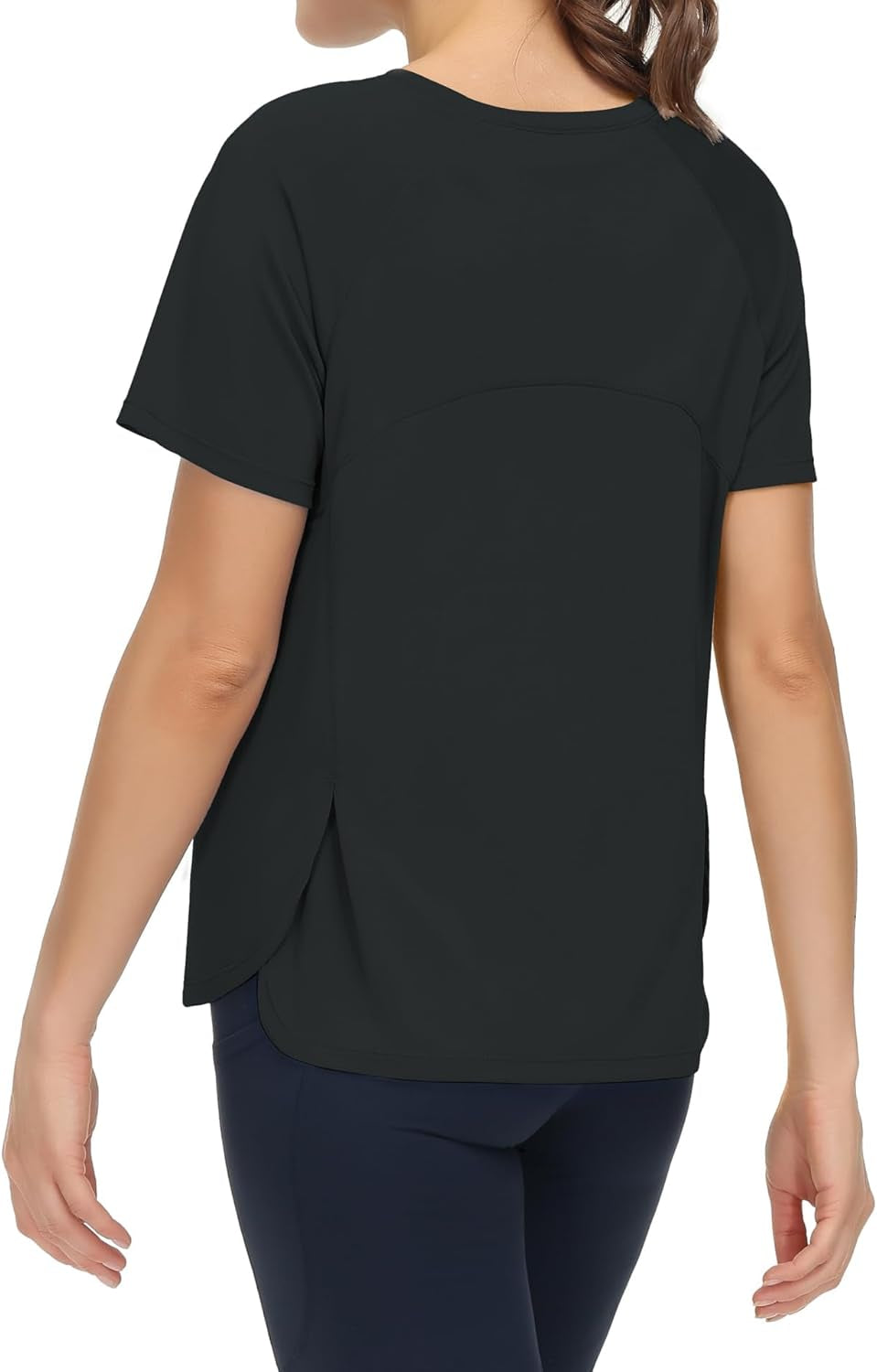 Women'S Short Sleeve Workout Shirts Breathable Yoga T-Shirts with Side Slits Athletic Tee Tops - WORLD TIME VISITS