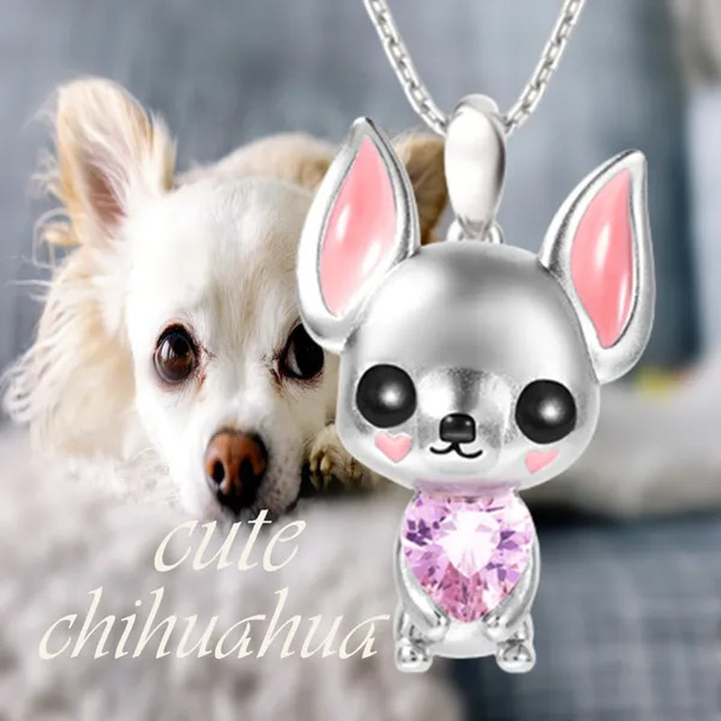Creative Cartoon Axolotl Animal Heart Shape Diamond Crystal Pendant Necklace Exquisite Women's 925 Silver Necklace Princess Pendant Panda Snowman Necklace Engagement Wedding Accessories Party Jewelry Birthday Gift